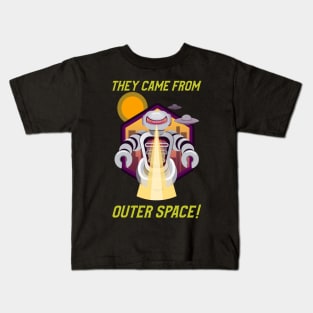 They Came From Outer Space Funny UFO Halloween Design Kids T-Shirt